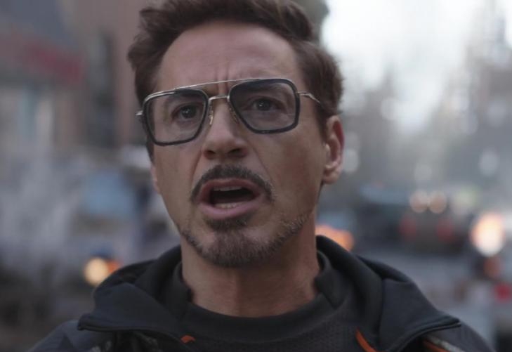 Robert Downney Jr. as Tony Stark or Iron Man wearing DITA FLIGHT.006 7806, known as E.D.I.T.H Glasses in Avengers: Infinity War. 