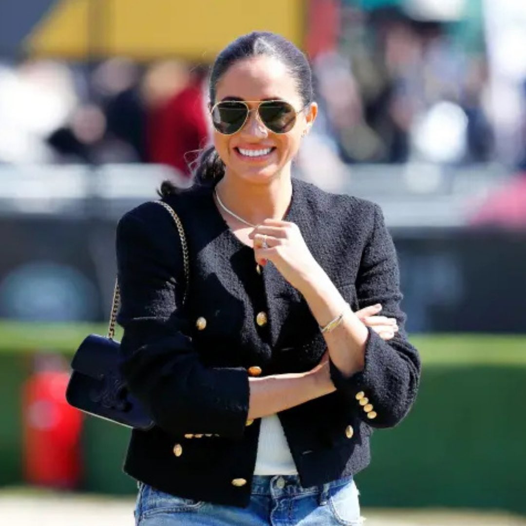 Meghan Markle donning Linda Farrow - Newman sunglasses