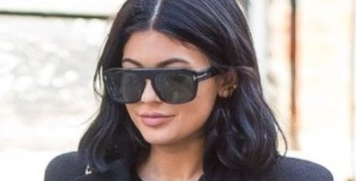 Kylie Jenner wearing Tom Ford Ronan sunglasses
