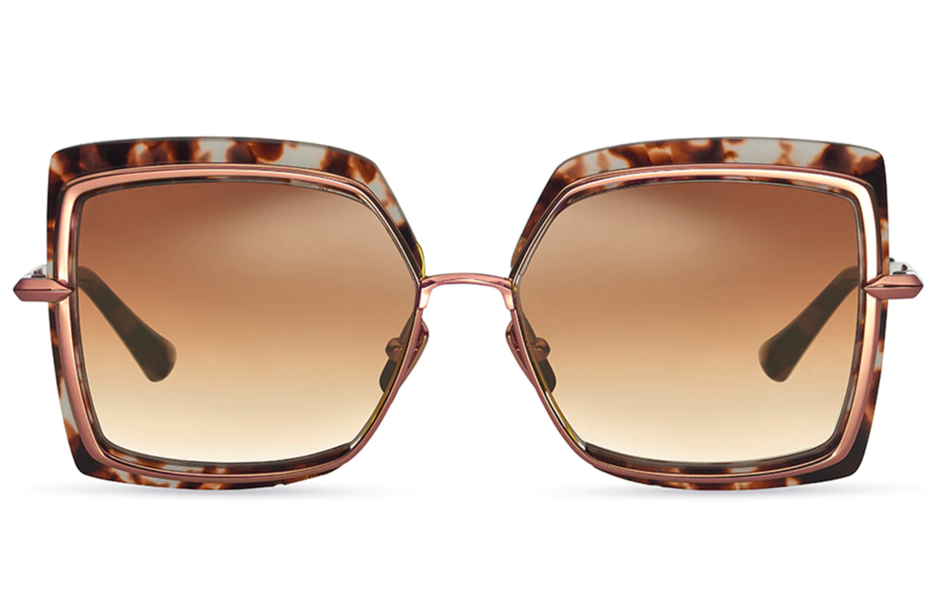 DITA NARCISSUS DTS503-58 in Cream Tortoise - Rose Gold (lens is Brown to Clear Gradient)