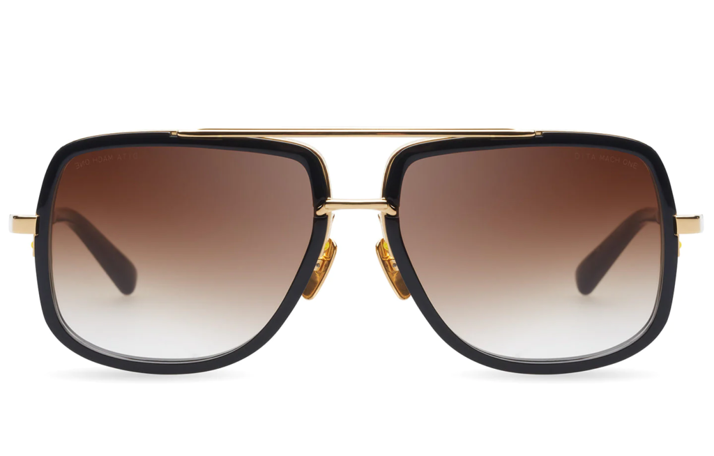 DITA MACH-ONE DRX-2030 in Shiny 18K Gold Black (lens is Brown to Clear Gradient).